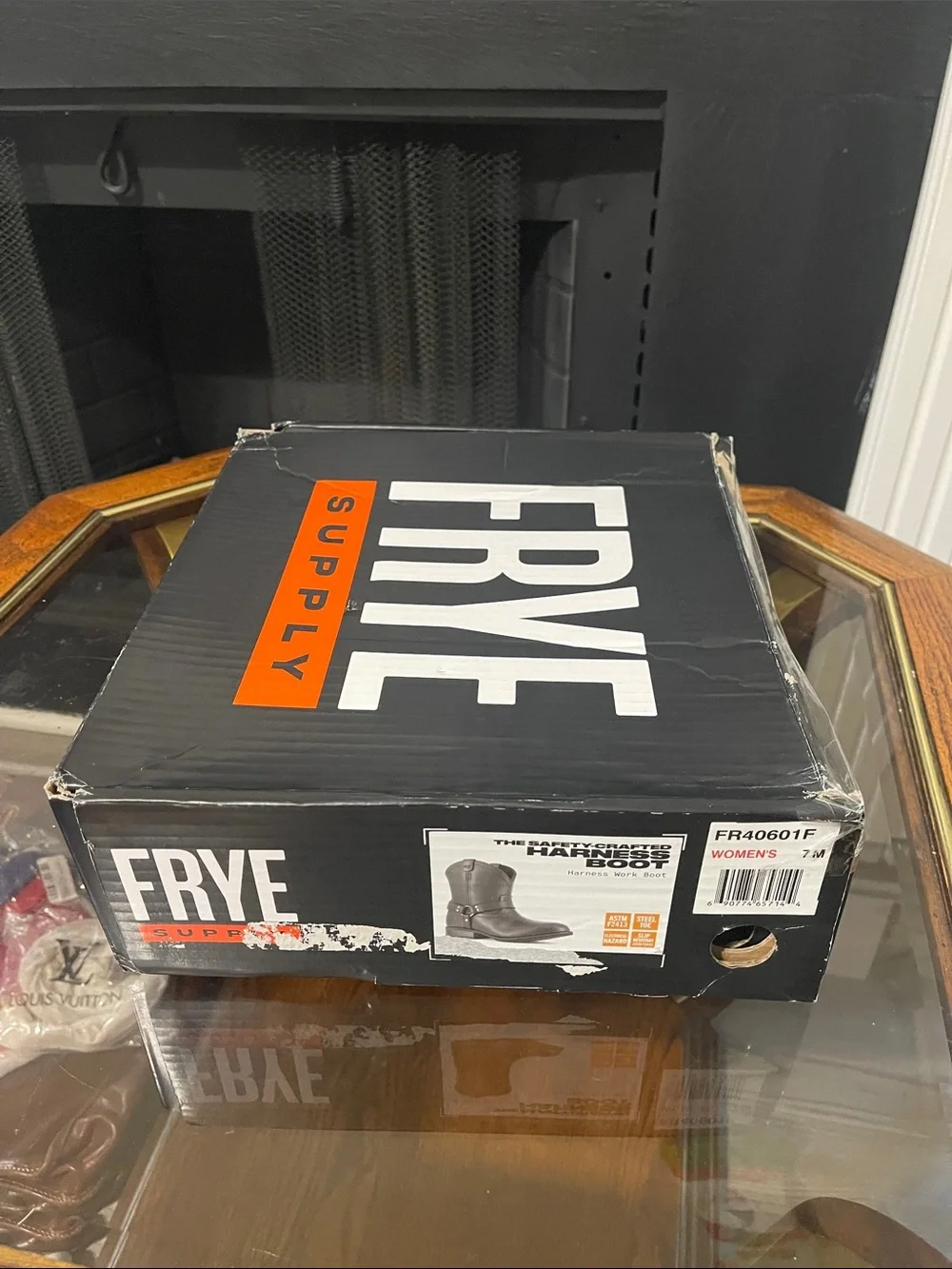 Frye Black Short Harness Leather Boot